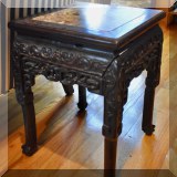 F21. Carved Chinese marble top table. 